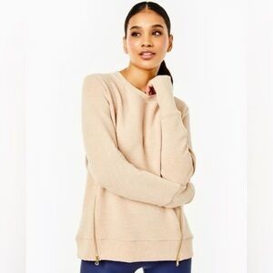 Addison Bay The Everday Pullover Ribbed Crew Neck with double zip vents